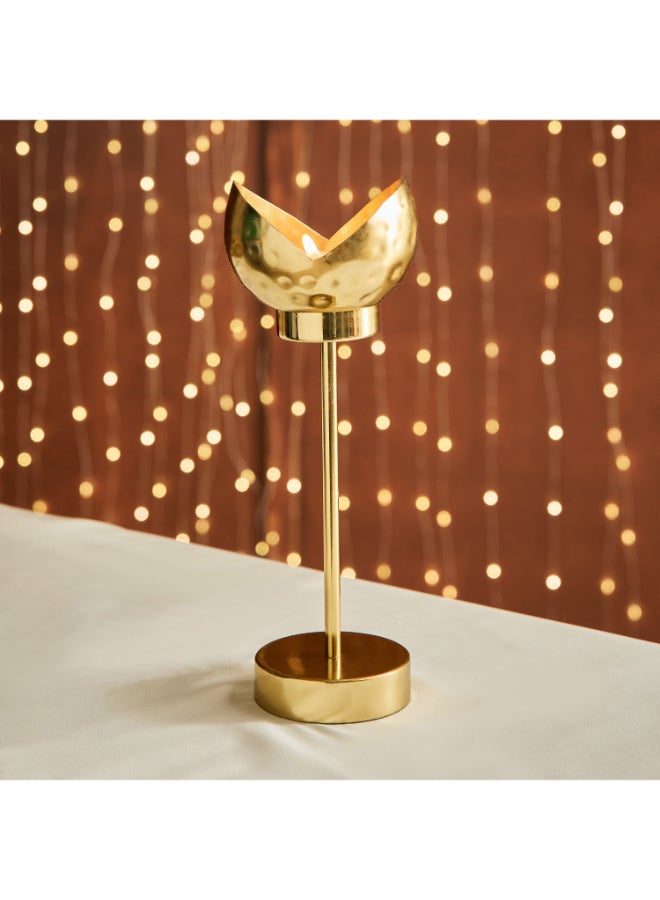 Home Box Hammered Gold Candleholder for Home Decor - Image 1